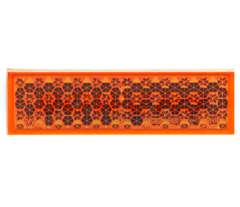 Amber Orange Rectangle Stick On Self Adhesive Reflector 64x19mm